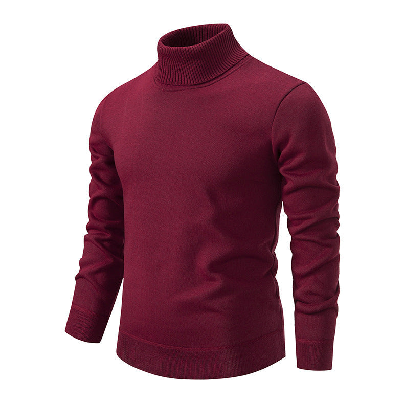 Herren Rollkragenpullover aus weichem Strick mit strukturiertem Design ModeGeist