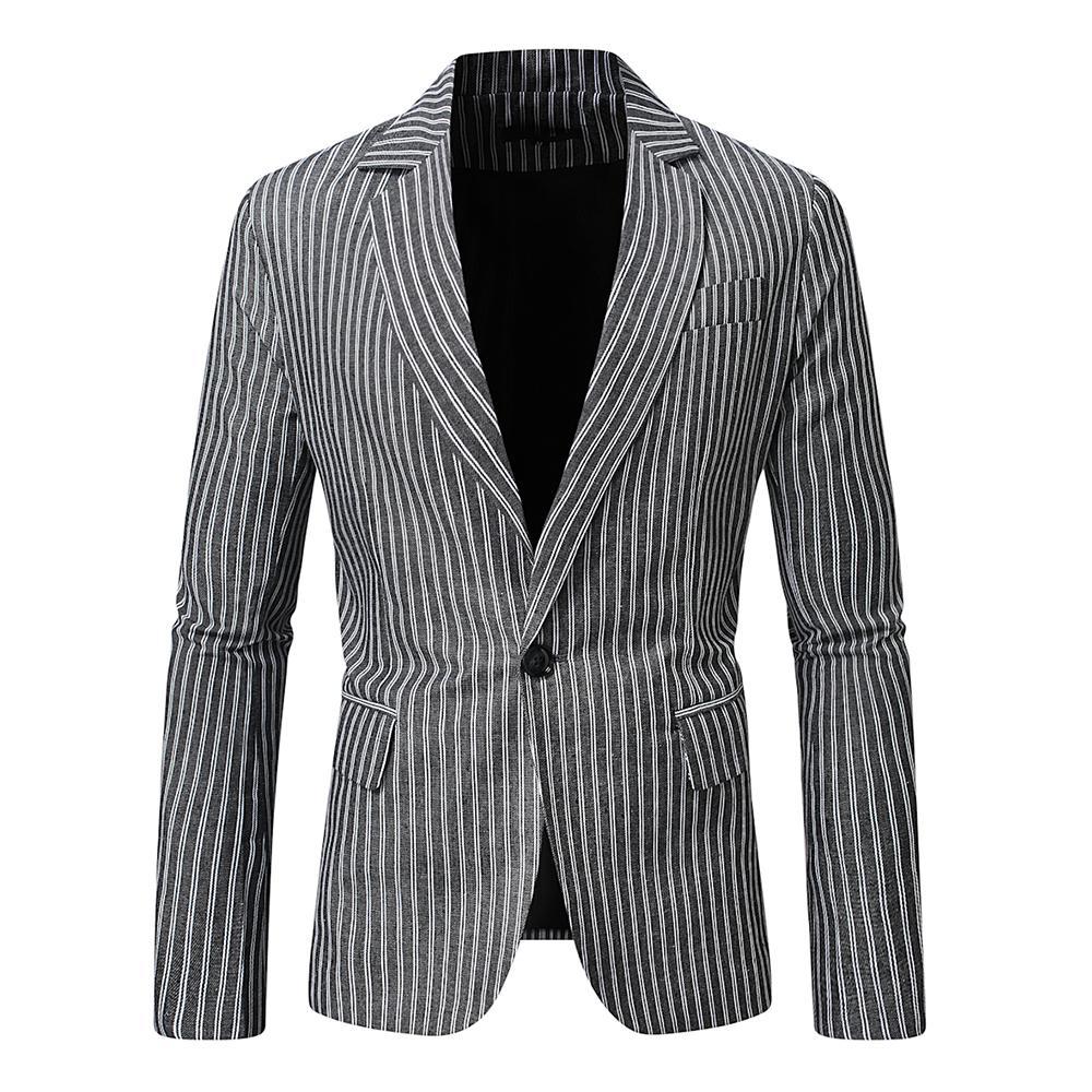 Herren eleganter Blazer mit feinen Streifen ModeGeist