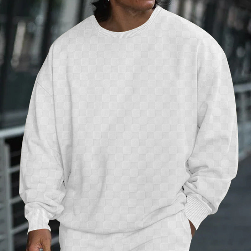 Herren Oversized Sweatshirt mit strukturiertem Muster ModeGeist