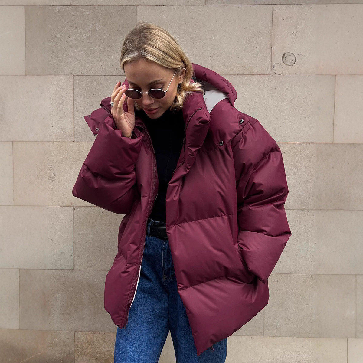 Damen Übergroße Daunenjacke ModeGeist