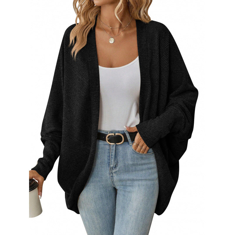Damen lässige Strickjacke mit oversized Schnitt und lässigen Ärmeln ModeGeist