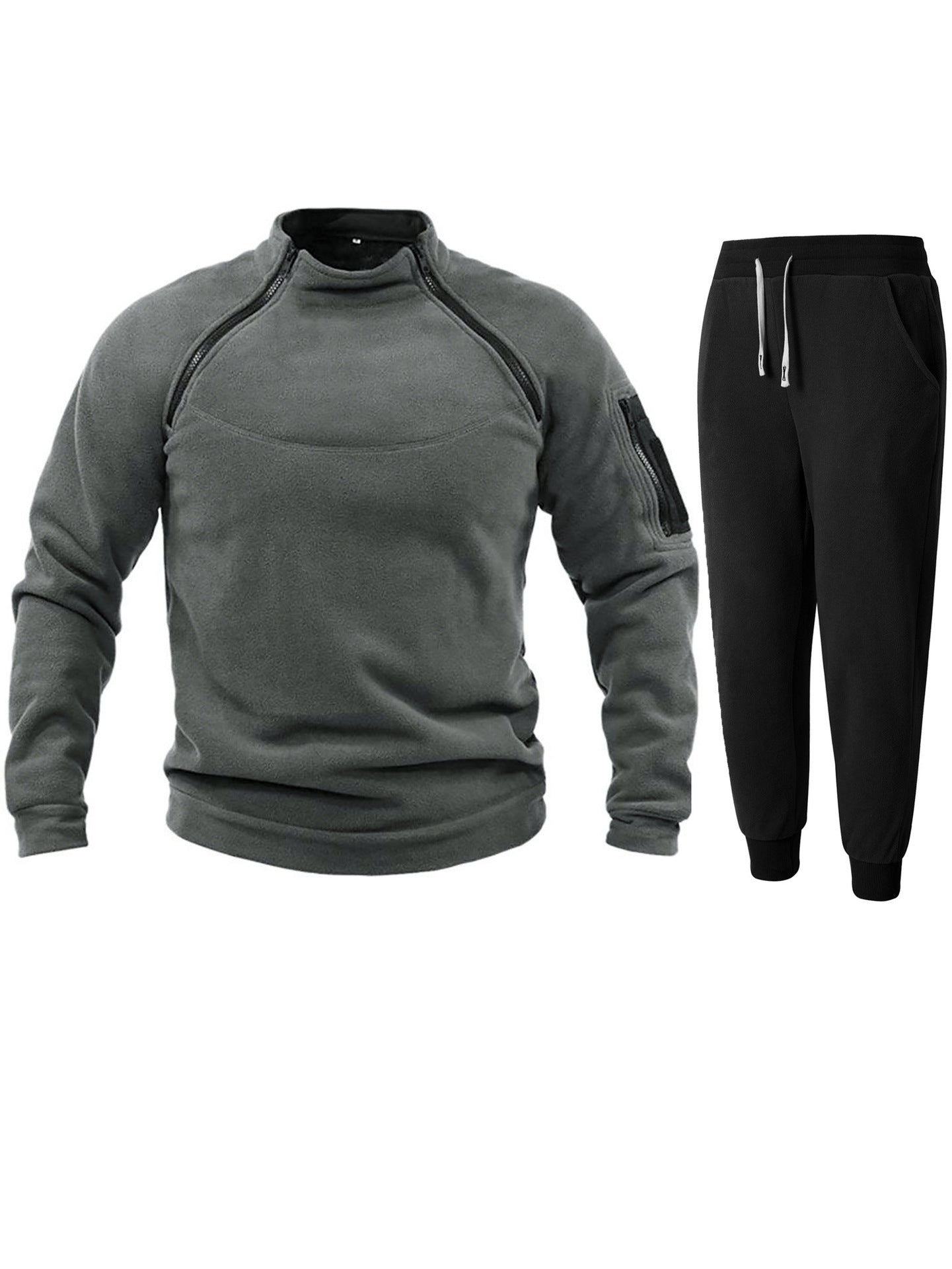 Herren Funktions-Fleecejacke mit elastischen Sporthosen ModeGeist