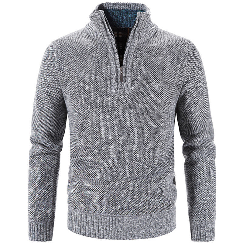 Herren modischer Rollkragenpullover mit elegantem Reißverschluss ModeGeist
