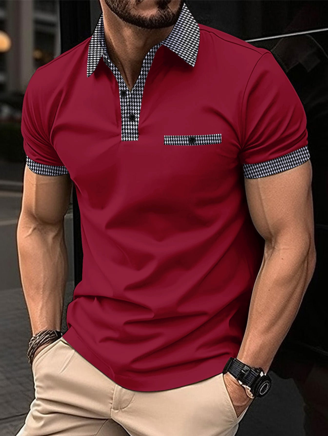 Heidi Mode | Farblich passendes POLO-Shirt mit Knöpfen