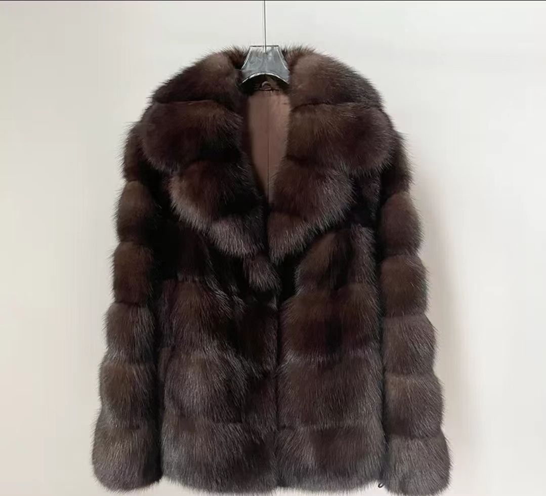 Damen luxuriöse und warme Kunstpelzjacke ModeGeist
