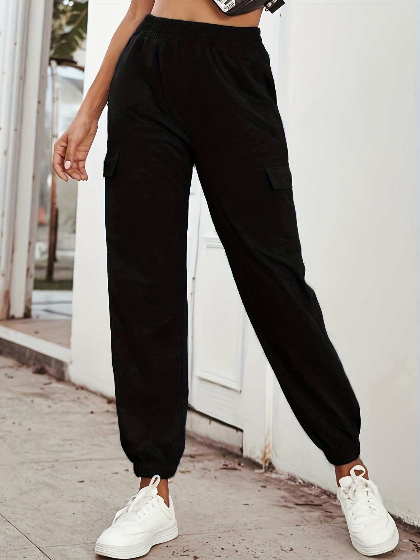Damen Cargo-Hose mit elastischem Bund und praktischen Taschen ModeGeist