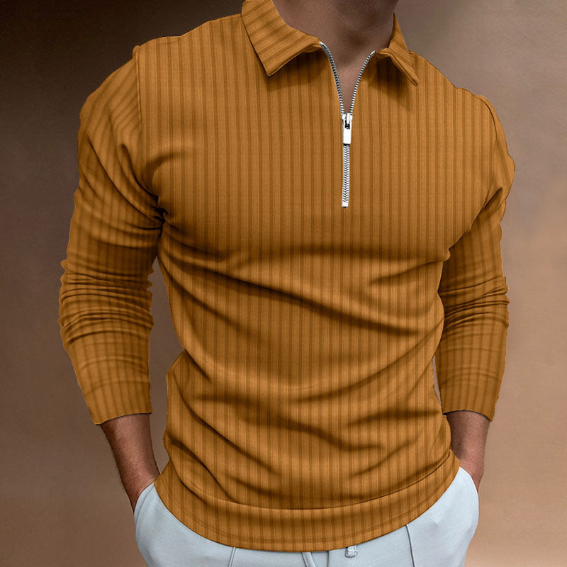 Herren modischer Poloshirt mit Reißverschluss ModeGeist