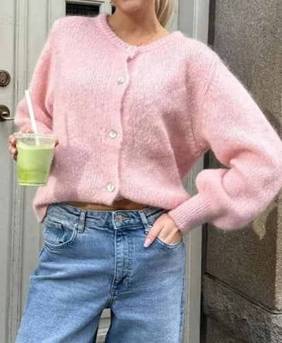 Damen kuscheliger Cardigan aus weichem Mohair ModeGeist