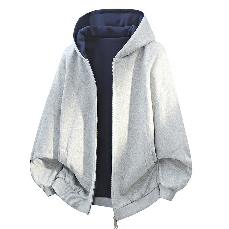 Damen Oversized Kapuzenjacke mit doppeltem Fleecefutter und seitlichen Taschen ModeGeist