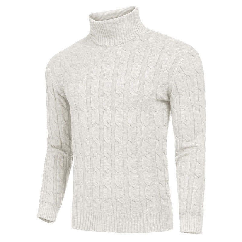 Herren modischer Rollkragenpullover mit strukturierter Strickoptik ModeGeist