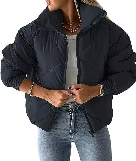 Damen Wärmeisolierte Steppjacke mit hohem Kragen und elastischen Bündchen ModeGeist
