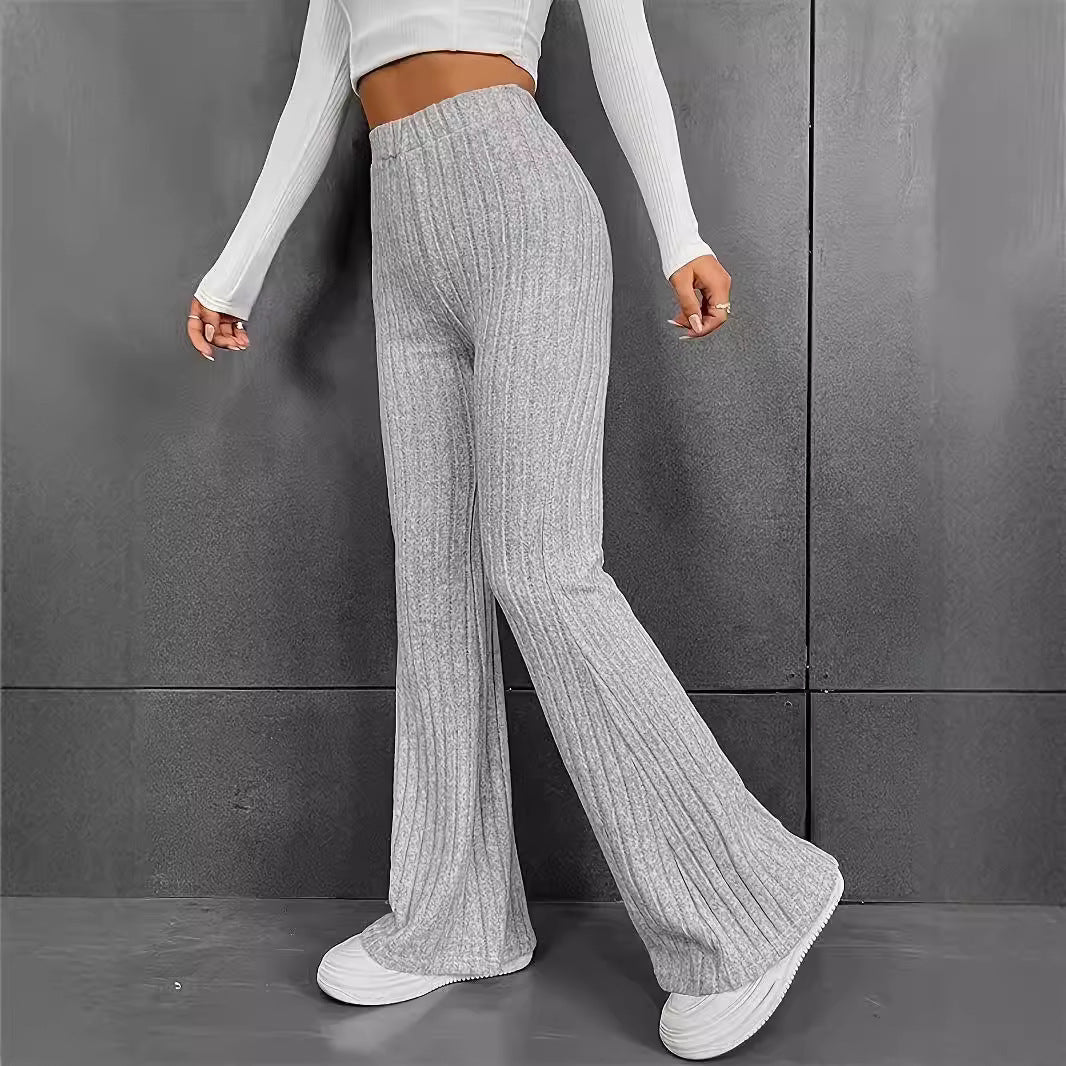 Damen Schlag-Rippstrick-Hosen ModeGeist