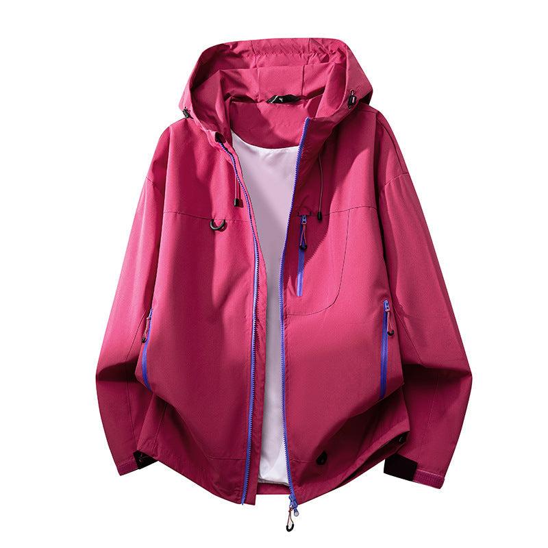 Damen technische Outdoorjacke mit multifunktionalen Taschen und verstellbarem Kapuzensystem ModeGeist