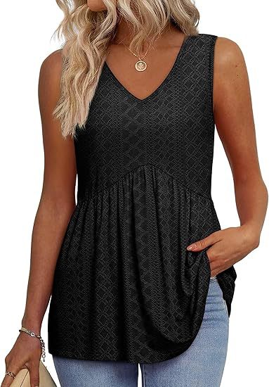 MODEGEIST Damen Casual Top Ärmellos Relaxed Fit