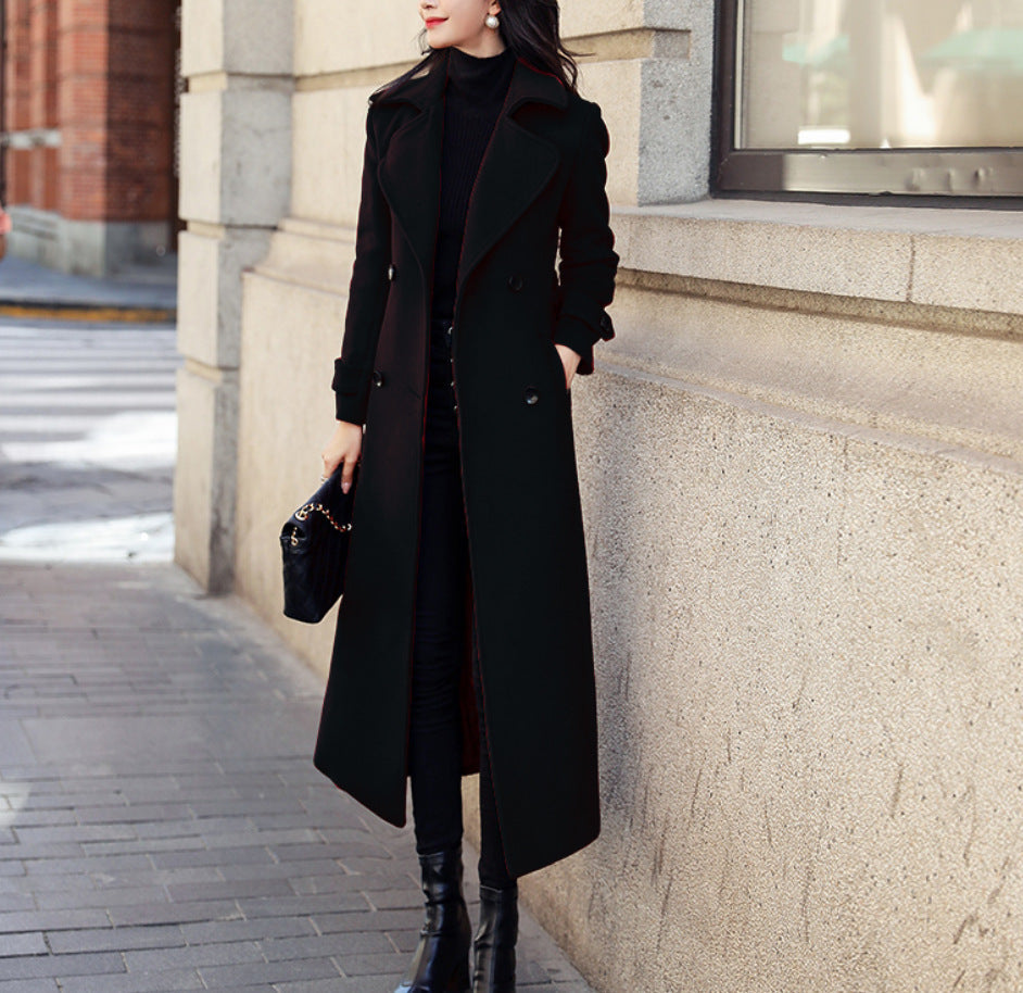 Damen eleganter Trenchcoat mit doppelter Knopfreihe und praktischem Schnitt ModeGeist