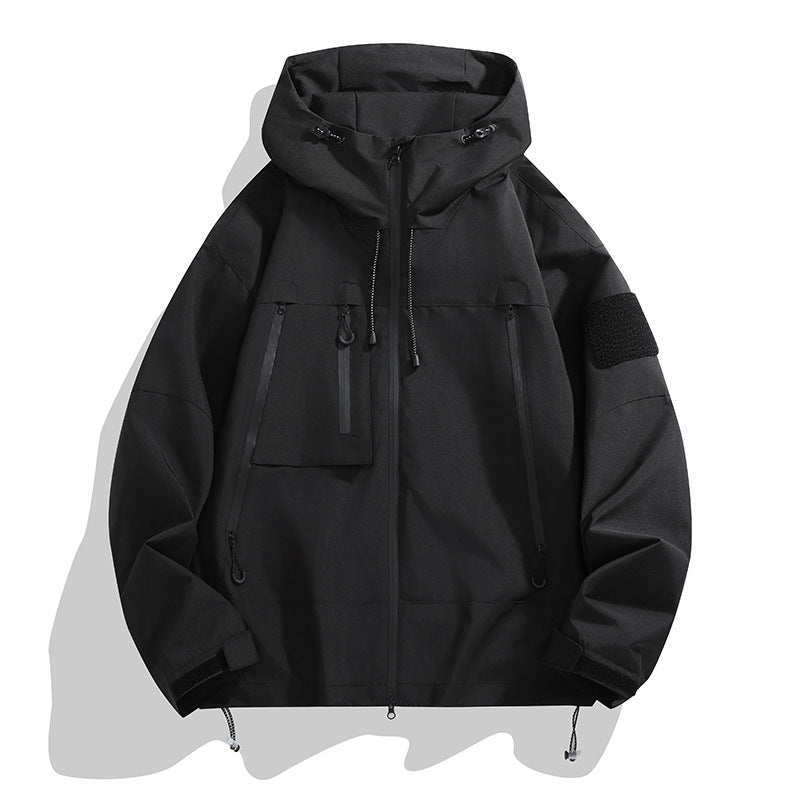 Damen technische Outdoor-Jacke mit verstellbarem Kapuzensystem und multifunktionalen Taschen ModeGeist