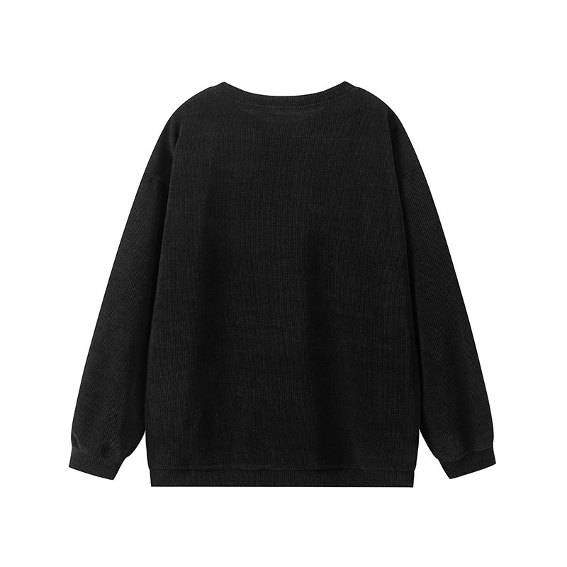 Damen lässiger Sweatshirt mit feiner Rippstruktur und komfortablem Schnitt ModeGeist