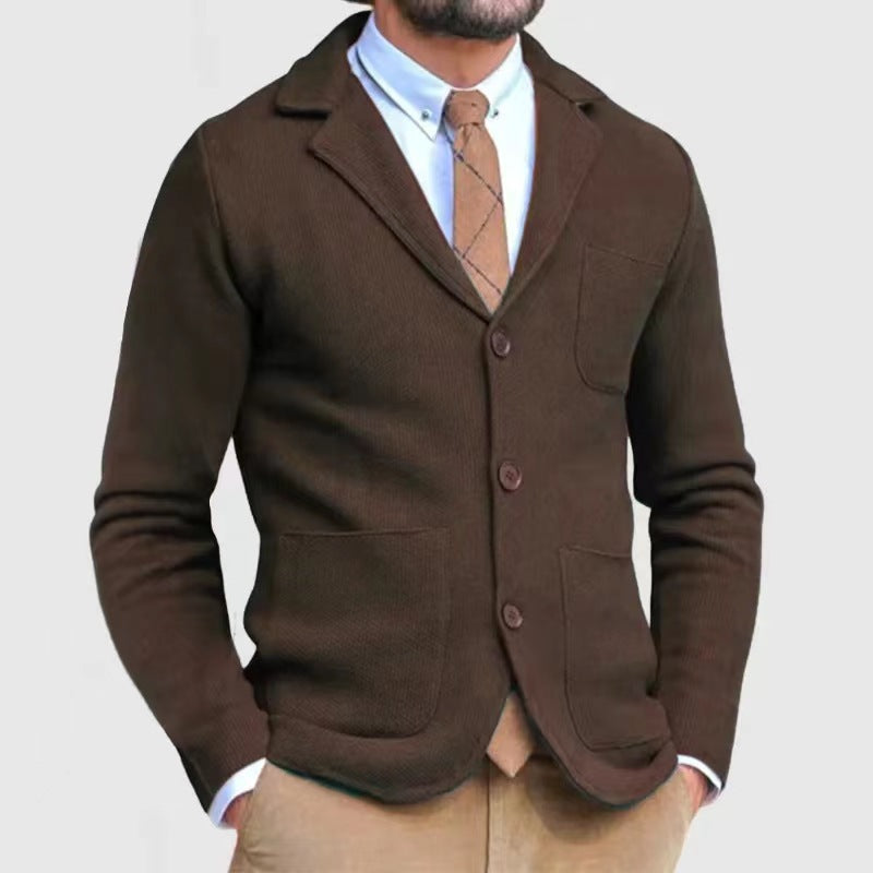 Herren stilvolle Strickjacke mit praktischen Taschen ModeGeist