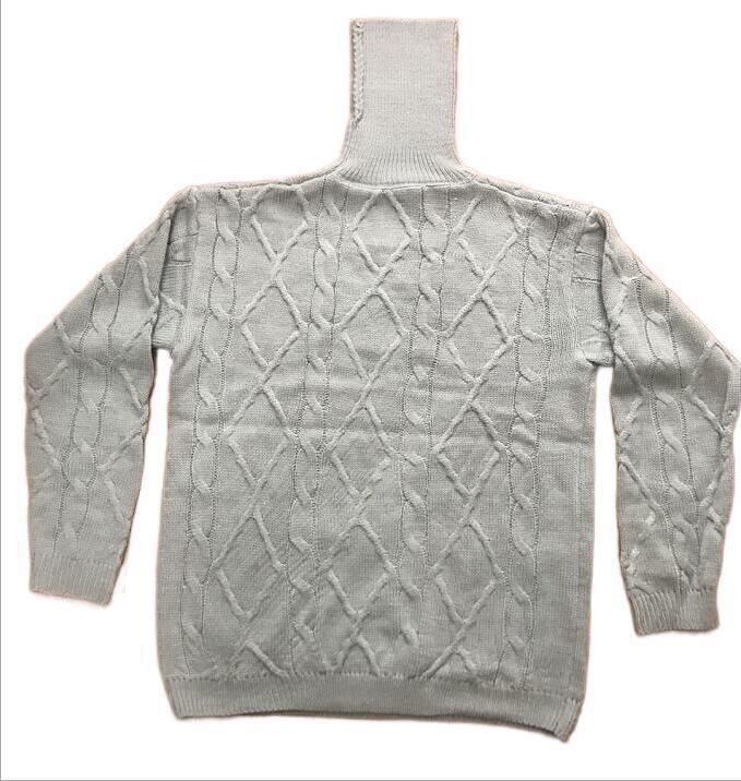 Herren Strickpullover mit hohem Kragen und strukturiertem Zopfmuster ModeGeist