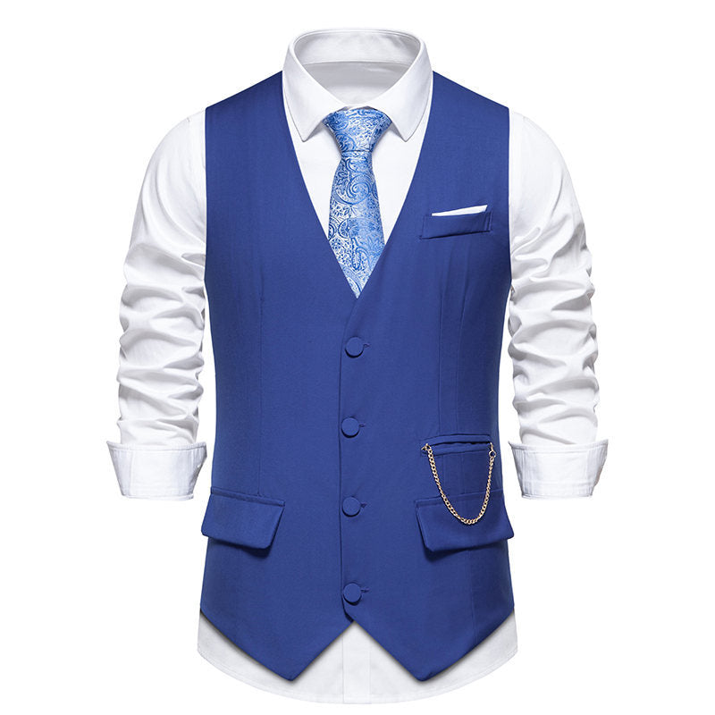 Herren elegante Anzugweste mit praktischen Taschen und modischem Design ModeGeist