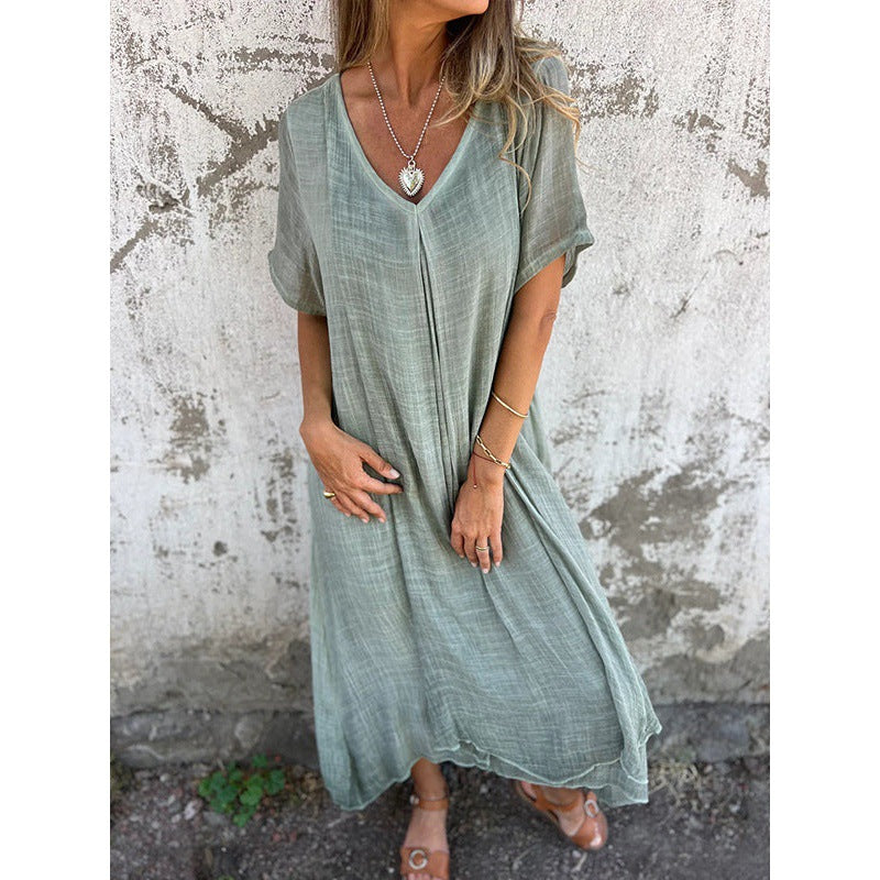 Elegantes Midikleid von Fudus mit V-Ausschnitt