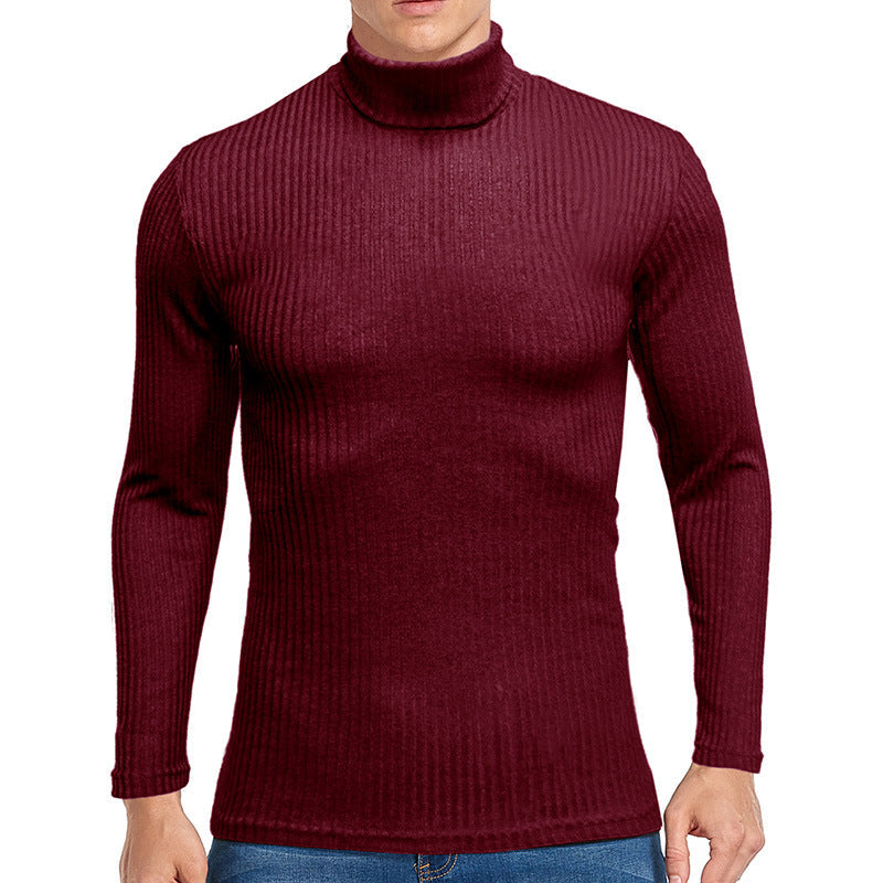 Herren feiner Rollkragenpullover aus strukturiertem Strick ModeGeist