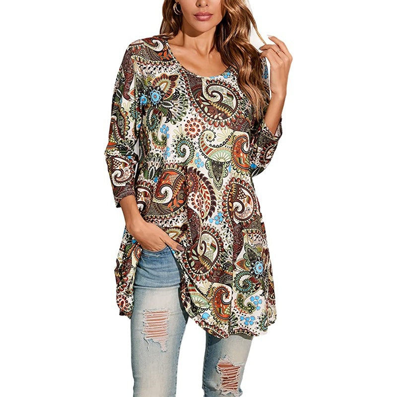 Damen Tunika mit einzigartigem Mandala-Druck ModeGeist