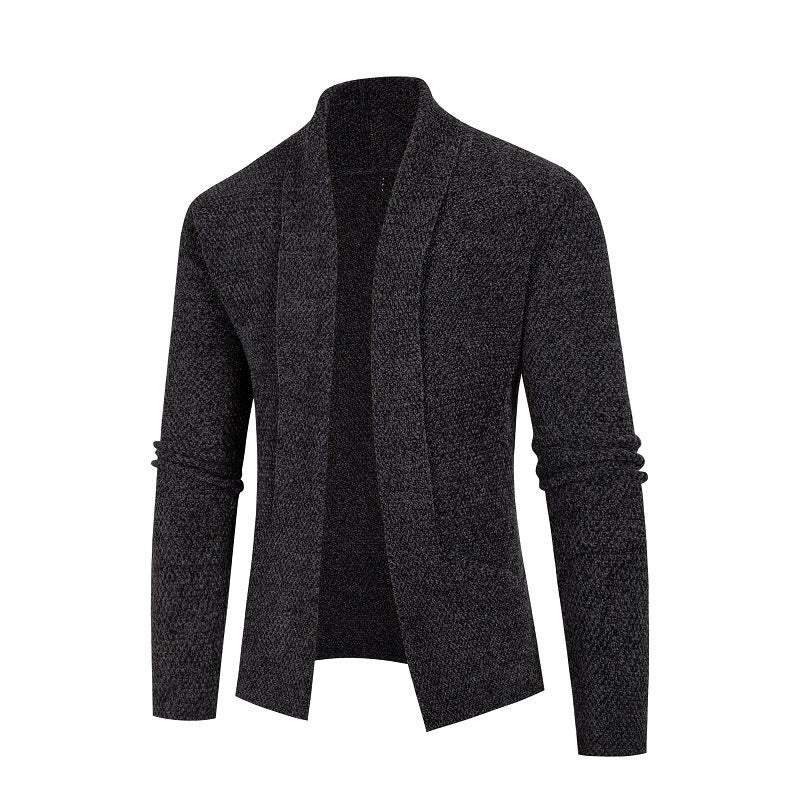Herren Strickjacke mit modernem Schalkragen und feinem Strukturmuster ModeGeist
