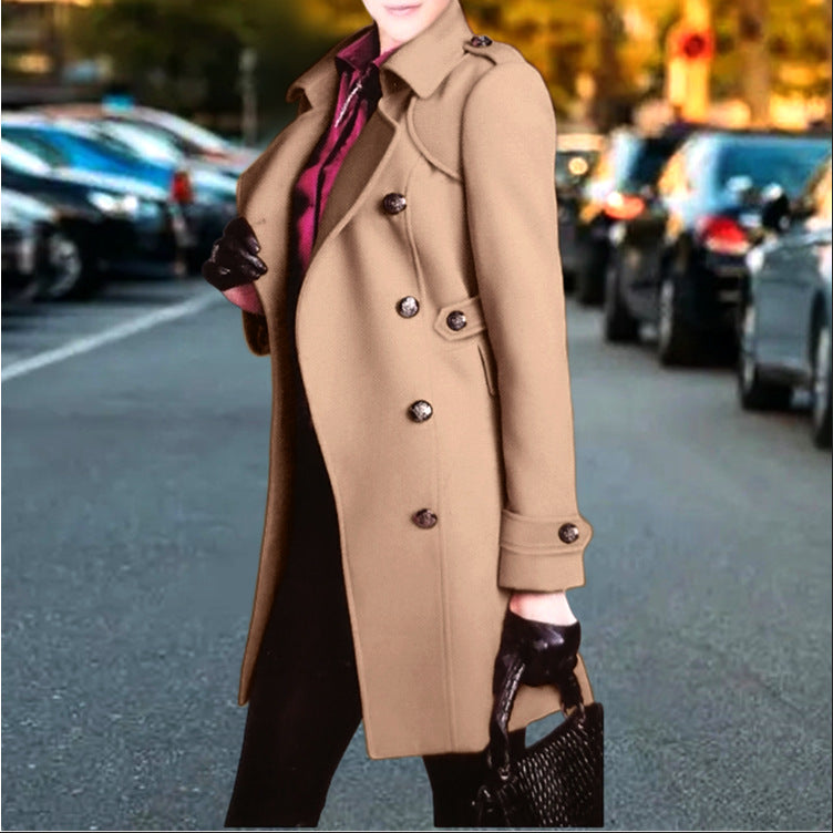 Damen trenchcoat mit doppelter Knopfleiste ModeGeist