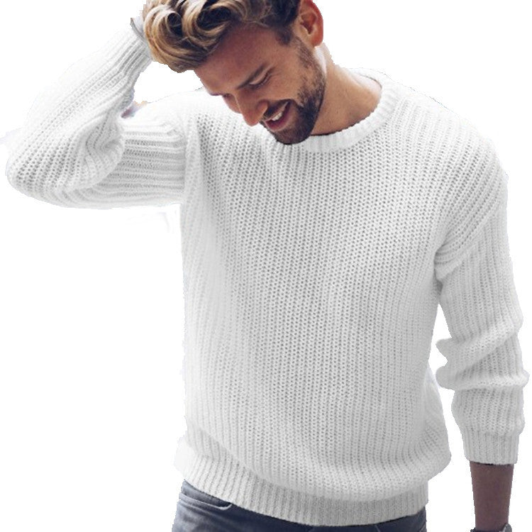 Herren trendiger Strickpullover mit luftiger Struktur und zeitgemäßem Rundhalsausschnitt ModeGeist