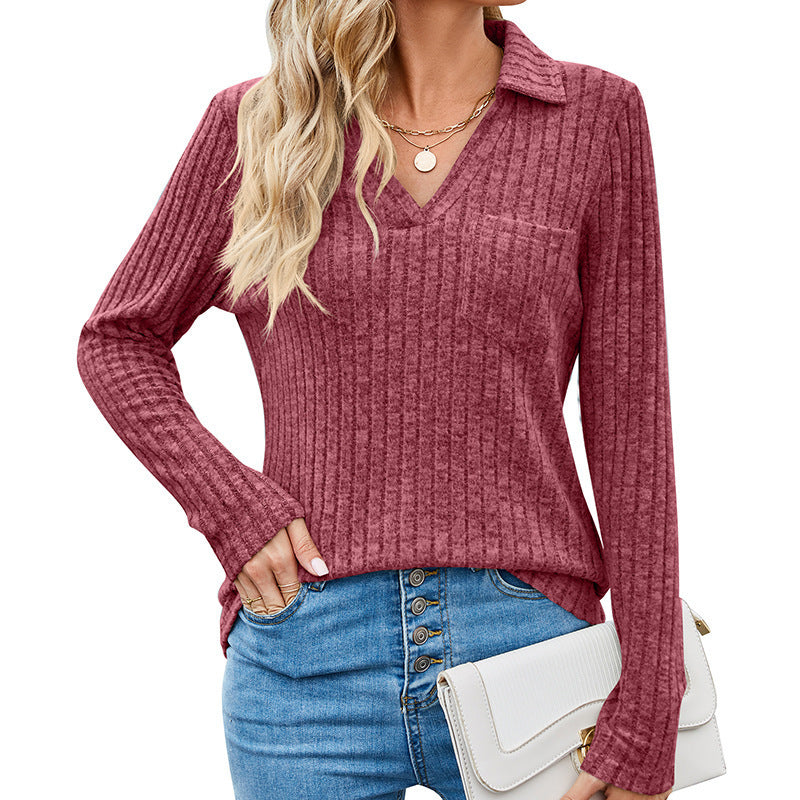 Damen Elegantes pullover mit strukturiertem Design ModeGeist