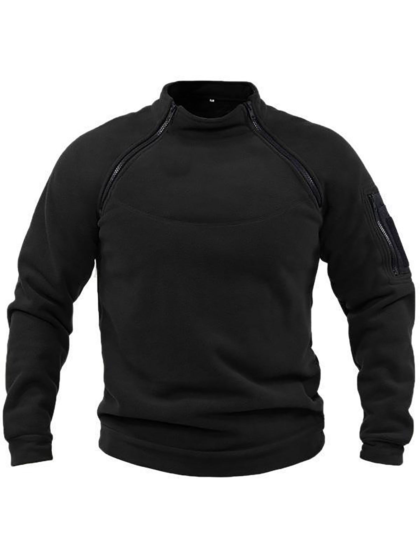 Herren Thermo-Fleecepullover mit hochschließendem Kragen und praktischen Taschen ModeGeist