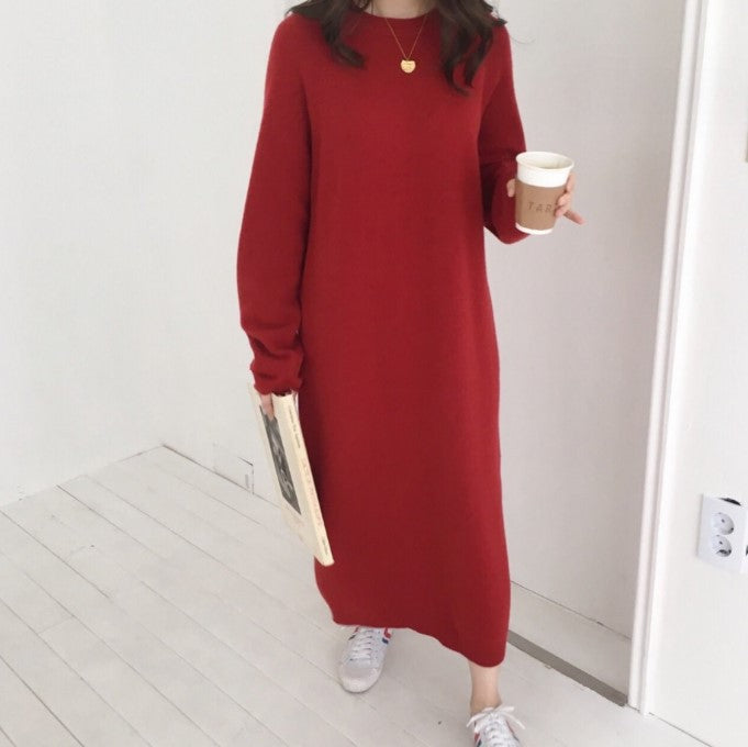Damen gestricktes Oversized Kleid aus hochwertiger Wolle ModeGeist