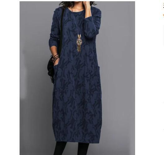 Modernes Damen-Blumenkleid mit Taschen von MODEGEIST