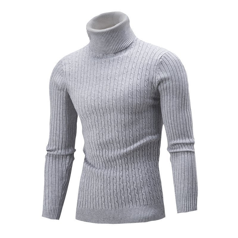 Herren modischer Rollkragenpullover aus feinem Strick ModeGeist