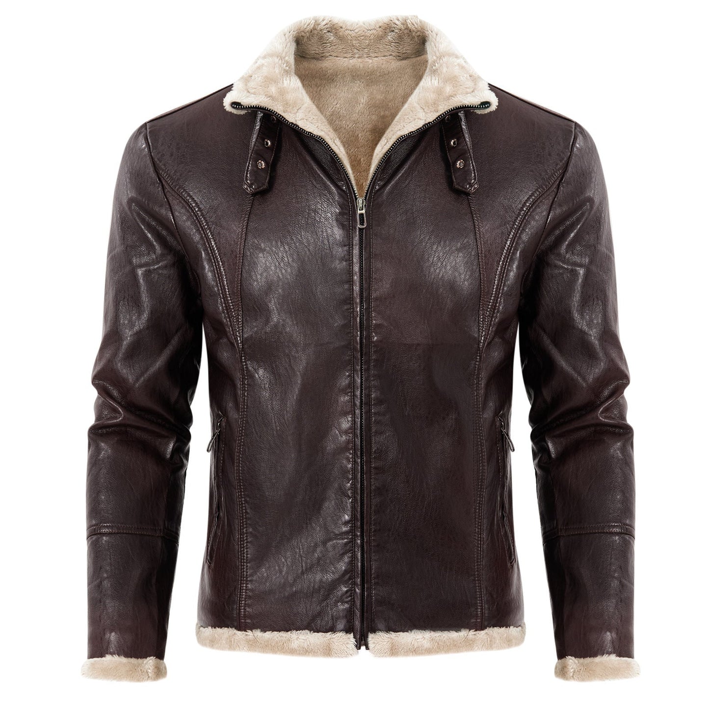 Herren elegante jacke mit Kuschelkragen ModeGeist