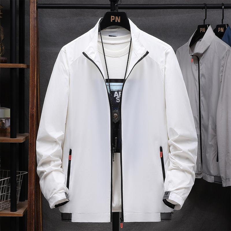 Herren leichte wasserabweisende Übergangsjacke mit praktischen Reißverschluss-Taschen ModeGeist