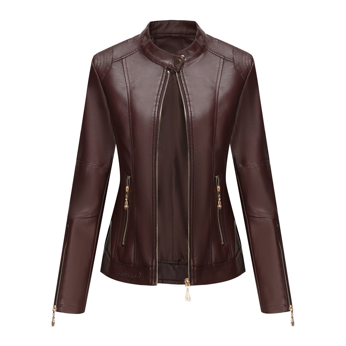 Damen modische Faux jacke mit minimalistischen Akzenten ModeGeist