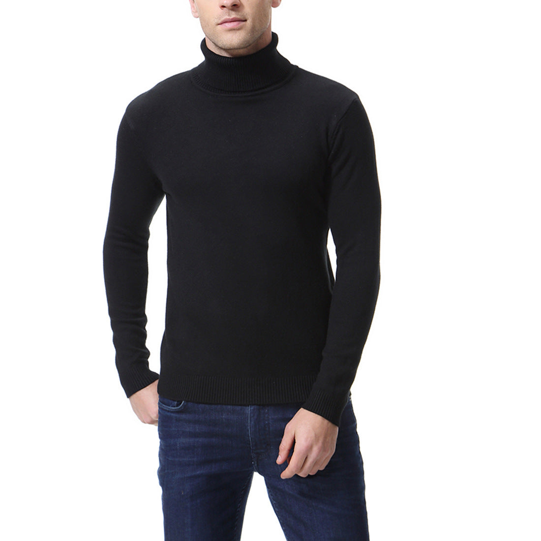 Herren Rollkragenpullover aus feiner Baumwolle ModeGeist