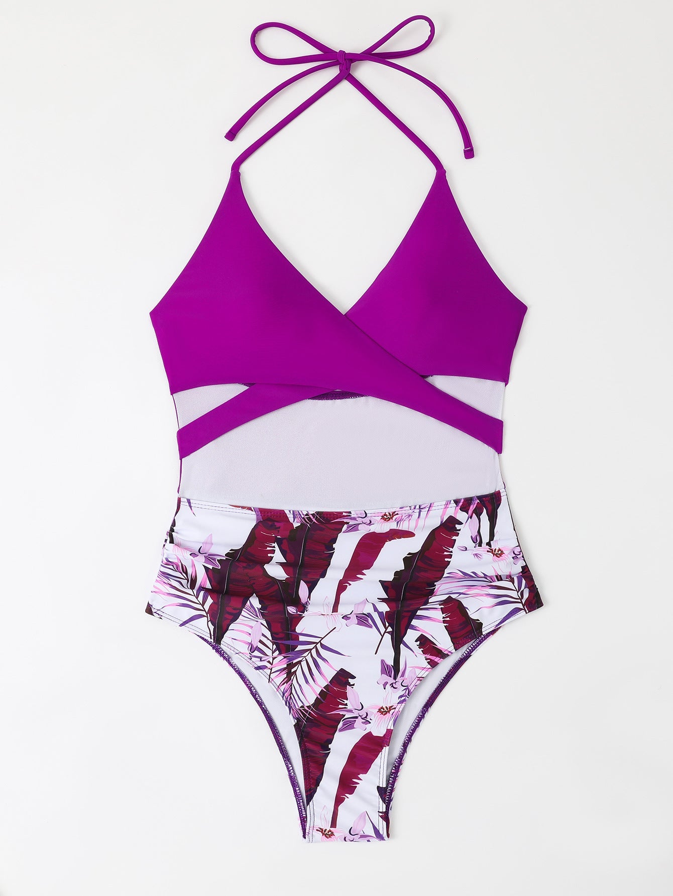 Modischer Wickel-Bikini mit hohem Bund von MODEGEIST für Damen