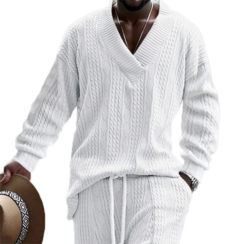Herren Strickpullover mit modernem V-Ausschnitt und lässigem Design ModeGeist