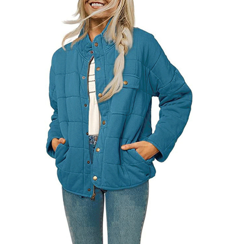 Damen Steppjacke mit dekorativem Knopf ModeGeist