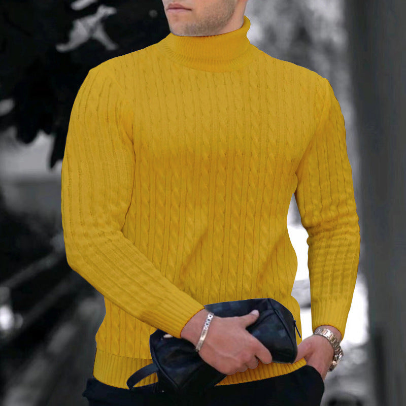 Herren moderner Rollkragenpullover mit strukturiertem Design ModeGeist