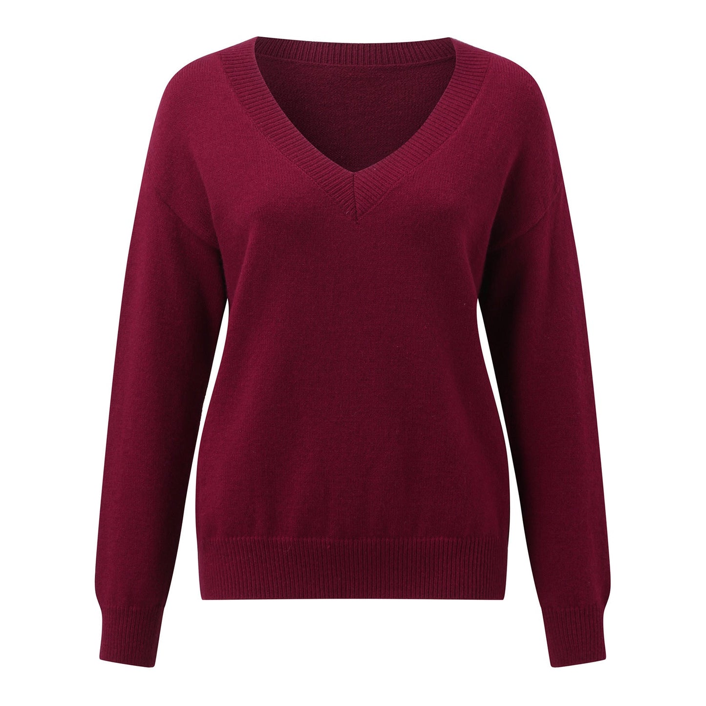 Damen eleganter V-Ausschnitt Pullover ModeGeist