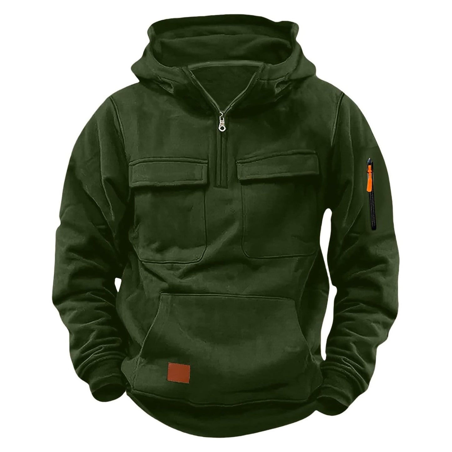 Herren funktionale Kapuzenjacke mit Reißverschluss und praktischen Taschen ModeGeist