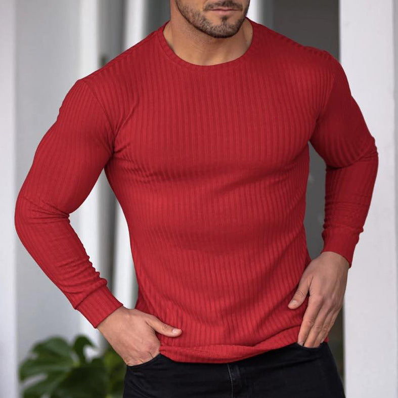 Herren Langarmshirt mit feiner Rippenstruktur ModeGeist