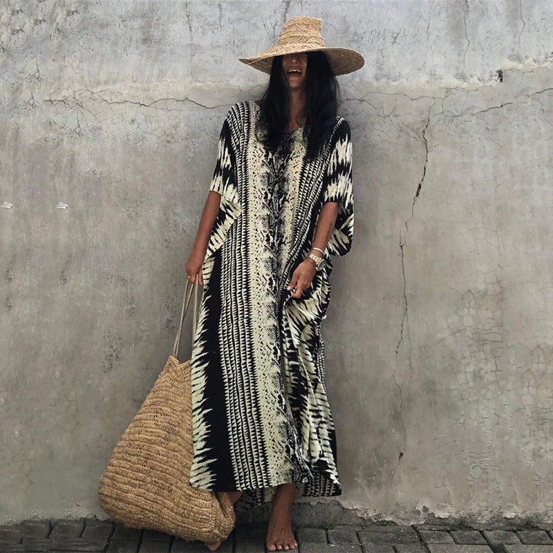 Boho-Stil Damen Kaftan Kleid MODEGEIST