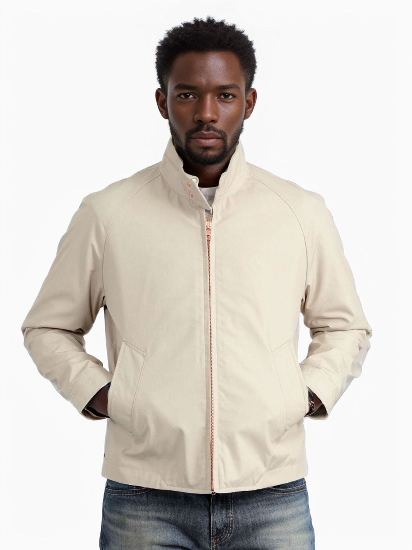 Herren moderne Bomberjacke mit innovativem Stehkragen ModeGeist