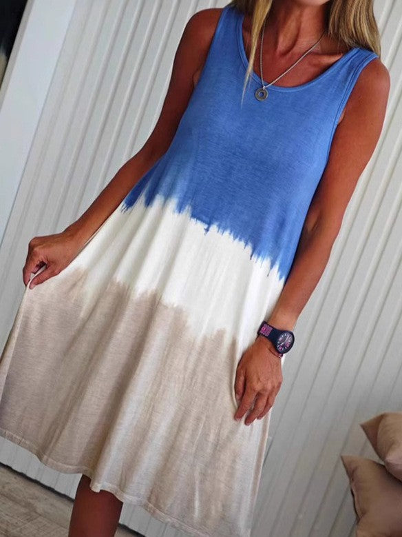 Trendiges Damen-Maxikleid mit Farbverlauf und lockerer Passform von MODEGEIST