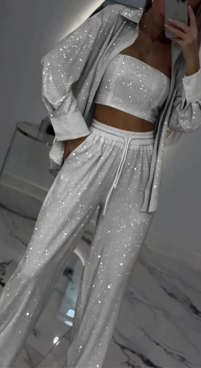Funktionsanzug für Damen mit Pailletten-Look von MODEGEIST